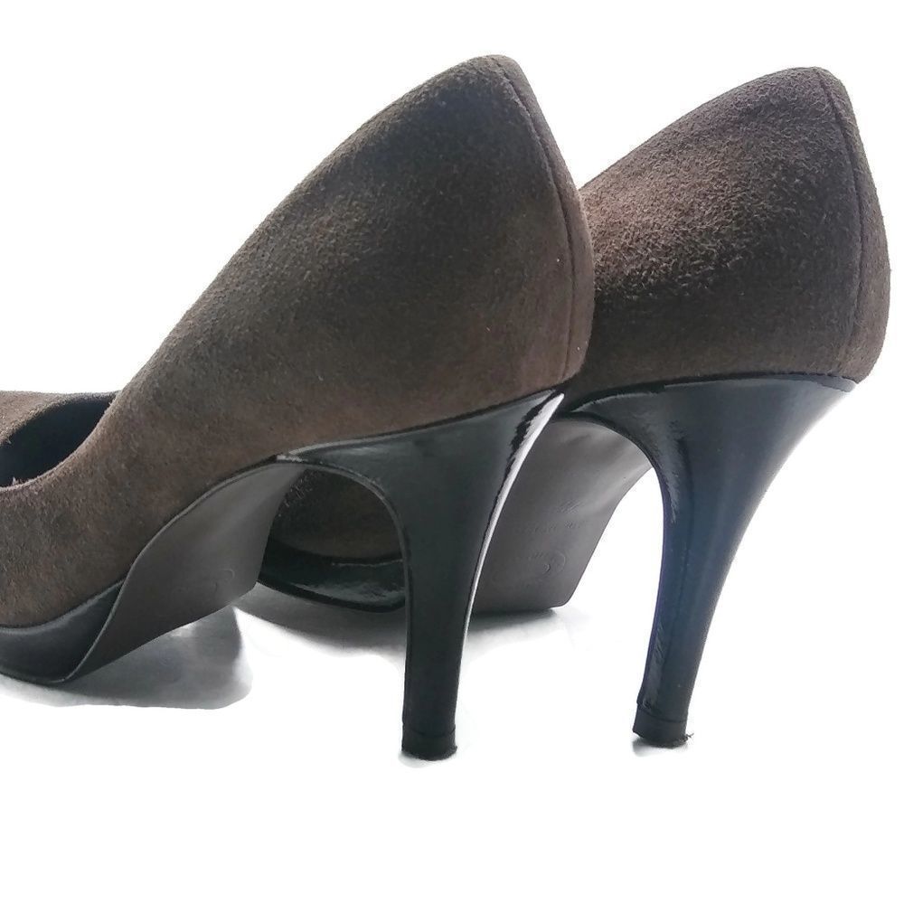 Sacco Womens 7.5‎ Brown Suede Pumps Heels Italy - Picture 5 of 7